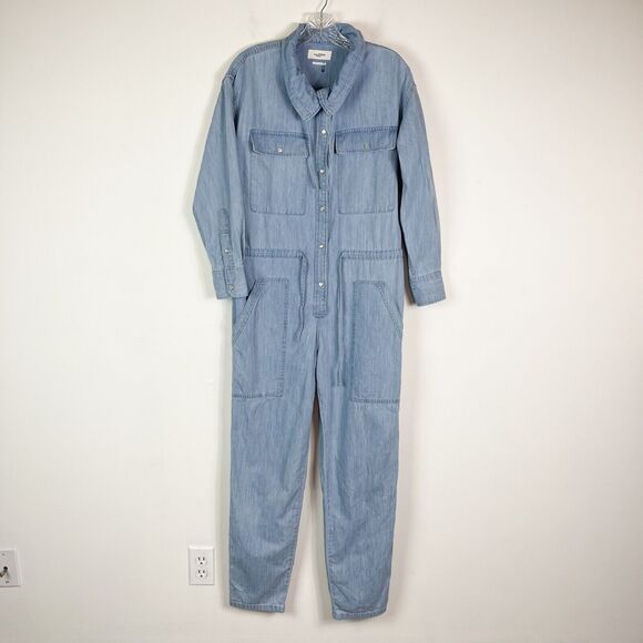 Isabel Marant Etoile NWOT Marvin Chambray Jumpsuit Blue Size 34 - Picture 5 of 13